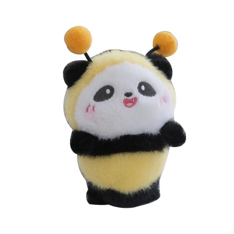 Delightful Panda Bee Plush Keychain In Various Colors Perfect For Creative Gifts 13cm