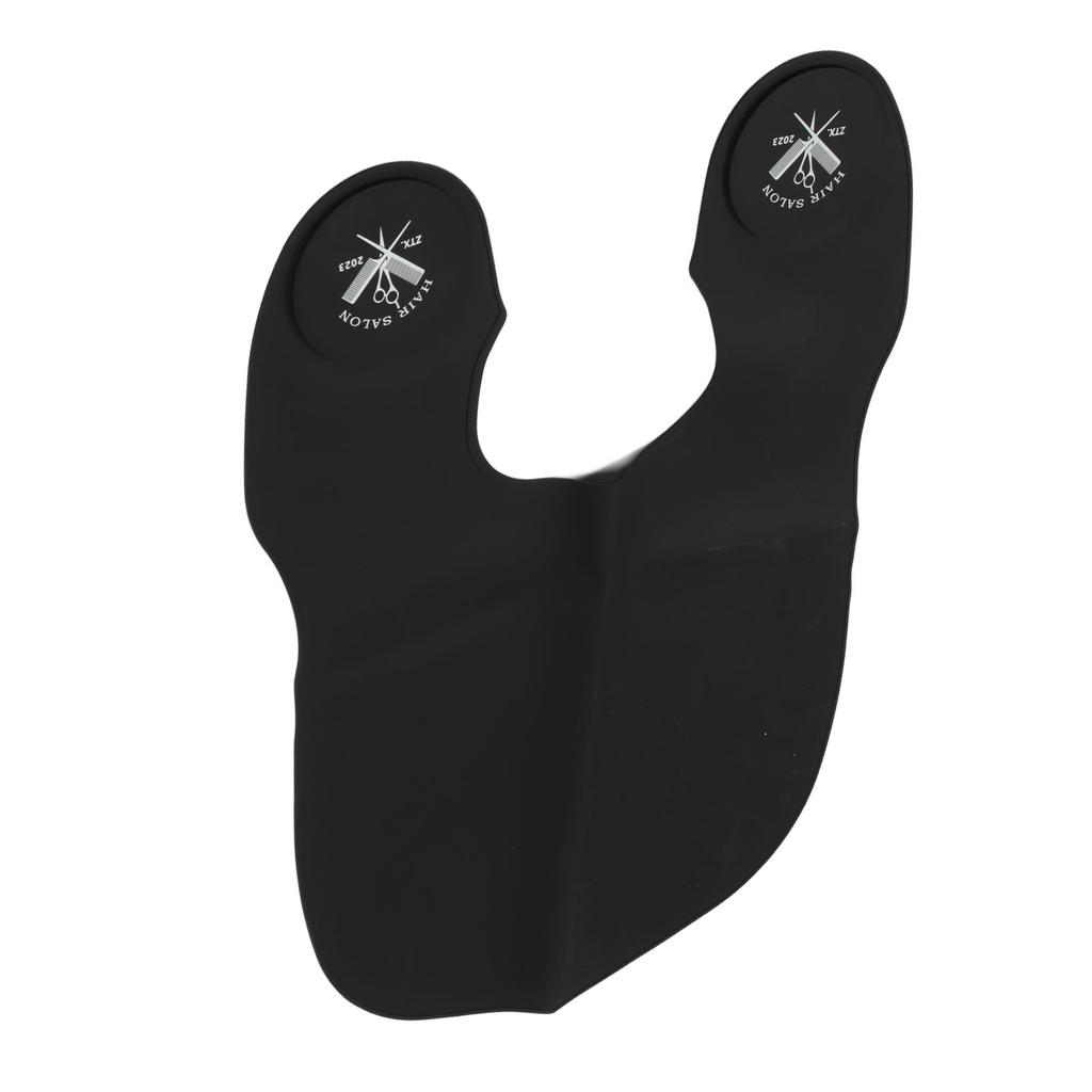 Подушечка для стрижки волос, черный водонепроницаемый силиконовый ошейник для стрижки волос большого размера для салонов красоты