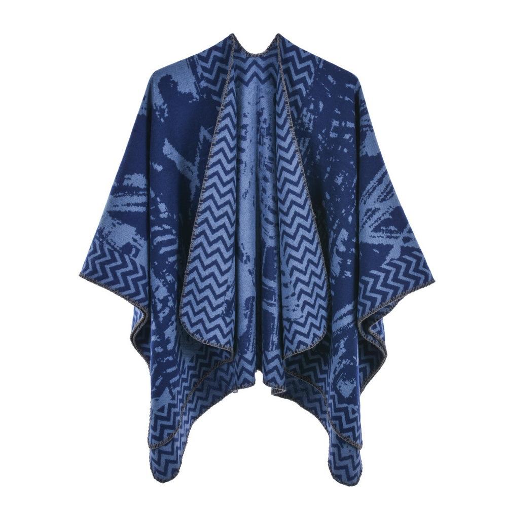 Ponchos Coat Cashmere Scarves Women Winter Warm Shawls And Wraps Pashmina Thick Capes Blanket Femme Scarf