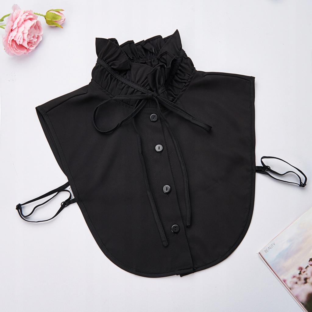 fake women' SHIRT smooth WHITE COLLAR with elegant clasp