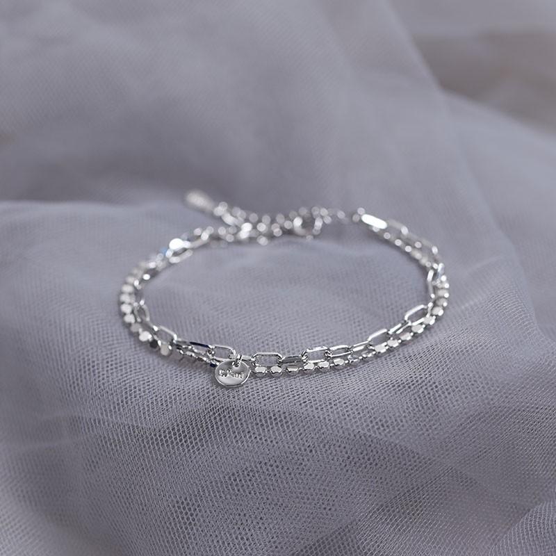 ANENJERY Серебряный цвет двухслойная круглая цепочка с подвеской в виде карты, регулируемый браслет для женщин и мужчин, простые ювелирные изделия, подарки на каждый день