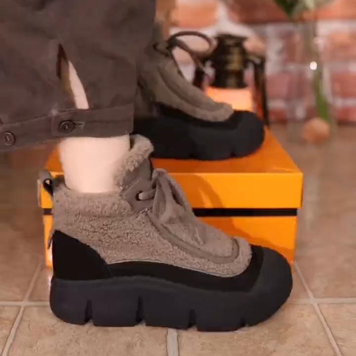 Ботинки мартин женские зимние новые ботинки для снега на платформе бархатные теплые низкие ботинки удобные материнские хлопковые туфли женские