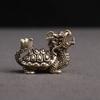 Retro Brass Dragon Tortoise Lucky Mythical Beast Chinese Style Home Decoration Desktop Ornaments Creative Keychain Pendant