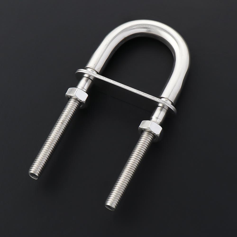 Yacht Boat Hardware 304 Stainless Steel Bow Stern Eye Screw Pads Rope Rigging Screw with Nut