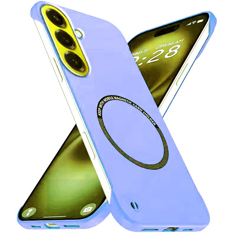 Магнитный Тонкий Чехол для Samsung S26 S25 S24 S23 S22 S21 S20 FE Plus Note 20 Ultra Безрамочный Матовый Жесткий PC Чехол Ударопрочный
