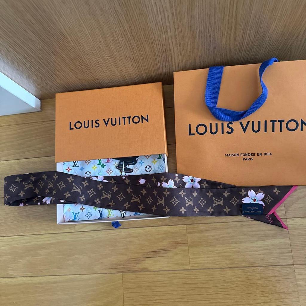 Б/у Редкий Louis Vuitton x Takashi Murakami Bando BB Вишневый Цвет Коричневый