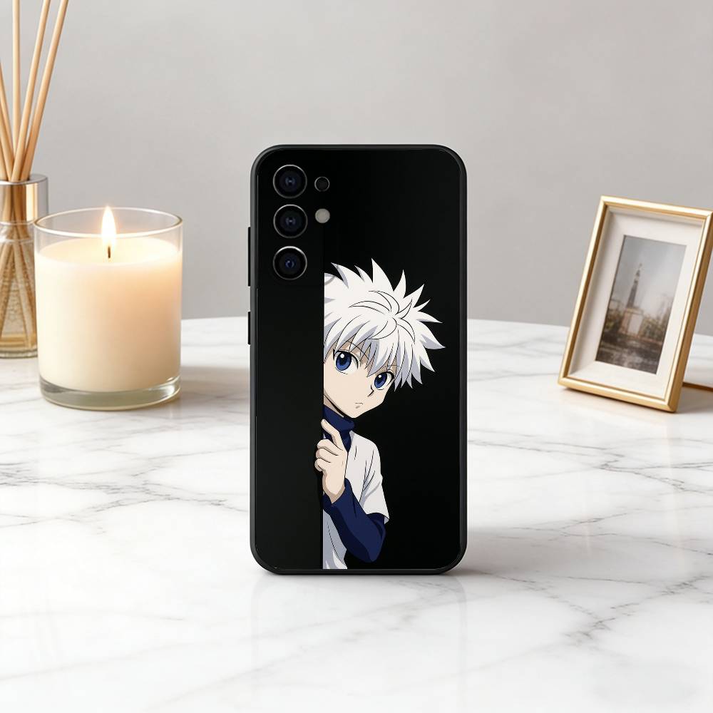 H-Hunter K-Killua Z-Zoldyck Чехол для телефона Hunter-KZ Черный Силиконовый Мягкий Для Samsung S25,S24,S21,S22,S23,S30,Ultra,S20,Plus,Fe,Lite