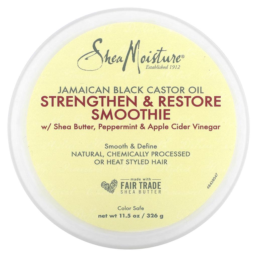 SheaMoisture Ямайское черное касторовое масло, укрепляющий и восстанавливающий смузи, 11,5 жидких унций (326 мл)