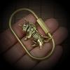 Handmade Brass Bull Pendant Keychain & Mini Desktop Ornament
