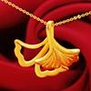 Gold Color Exquisite Leaf Pendant Women's Maple Leaf Pendant Versatile Light Luxury Hollow Leaf Pendant