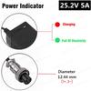 25.2V 5A Lithium Battery Charger For 6Series 21.6V Li-ion Battery Pack 150W High Power Charger DC 5.5*2.1mm Connector With Fan