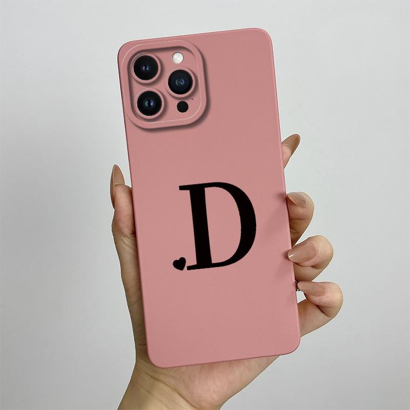 Чехол для iPhone 13 Pro Max Чехол для iPhone 13 Pro Милые парные начальные буквы Квадратная накладка на телефон Матовая ударопрочная задняя крышка