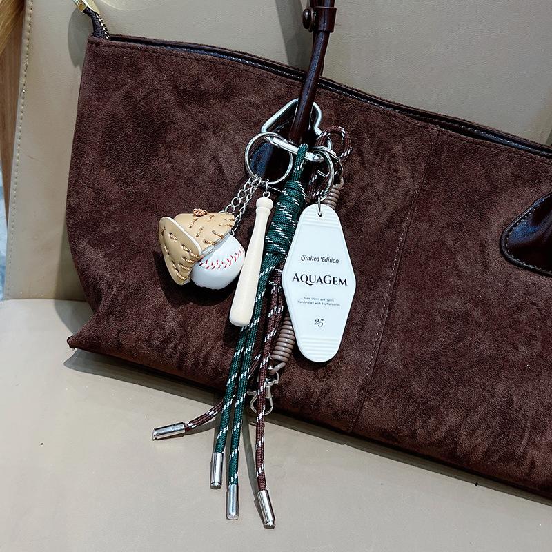 Yogodlns Элегантный кулон в виде бейсбольной сумки Стильный аксессуар для сумки для женщин Плетеная веревка Сумка-подвеска Аксессуары для сумок Запасные части для сумок