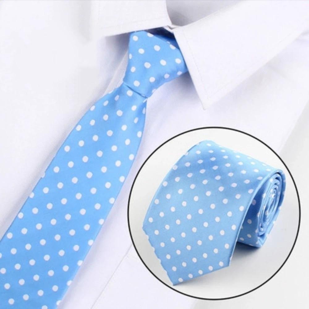 Modern Polka Dot Formal Necktie 8CM Width Business Necktie Groom Men Tie Party