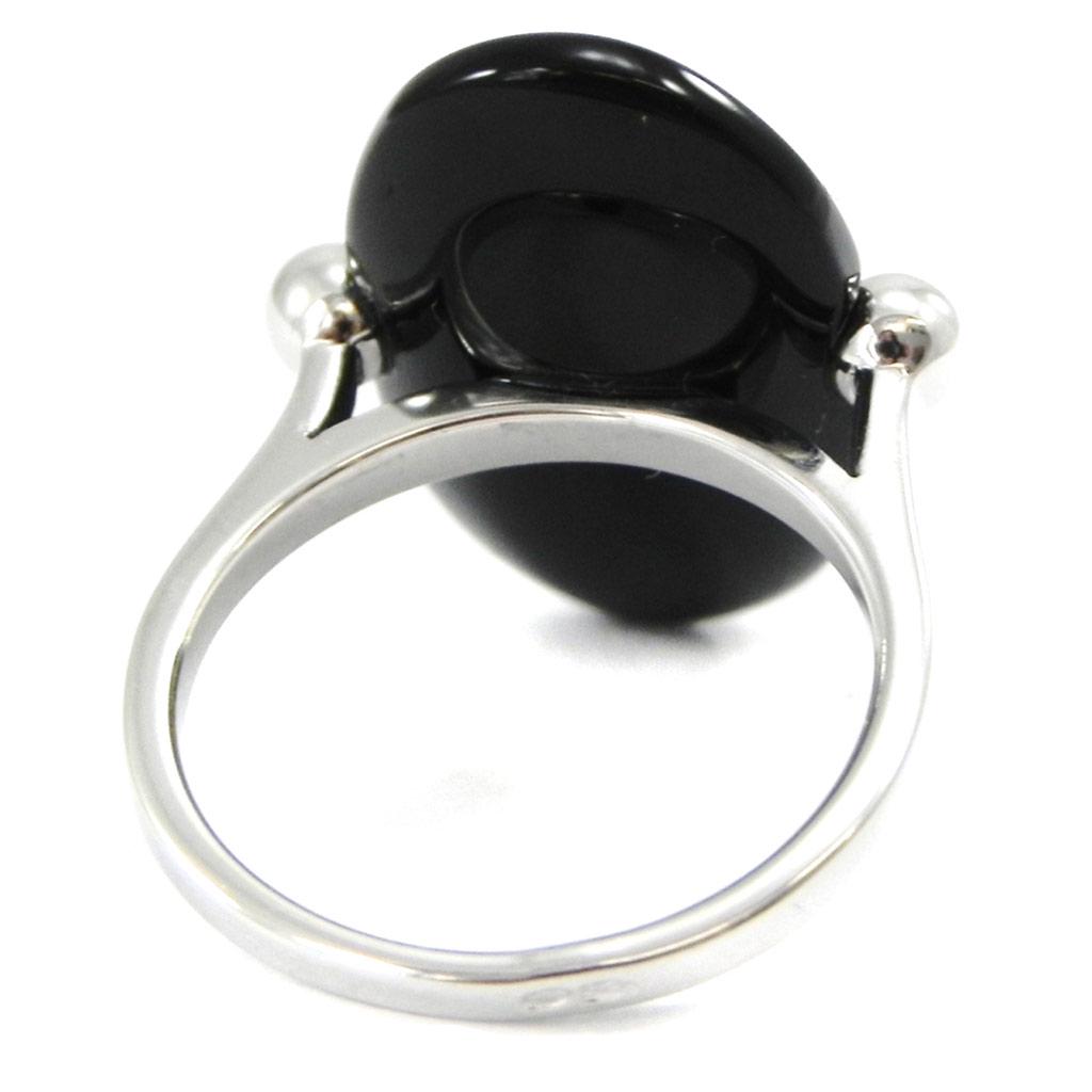 Silver Ring 'Angela' Black