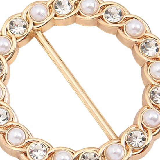 4 шт., угловые завязанные пуговицы в форме круга, искусственный жемчуг, стразы, украшение для шарфа, кольцо