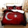 Комплект постельного белья с изображением флага Турции, односпальная кровать, двуспальная кровать размера «king-size», комплект постельного белья для детей, комплект пододеяльников с 3D-принтом