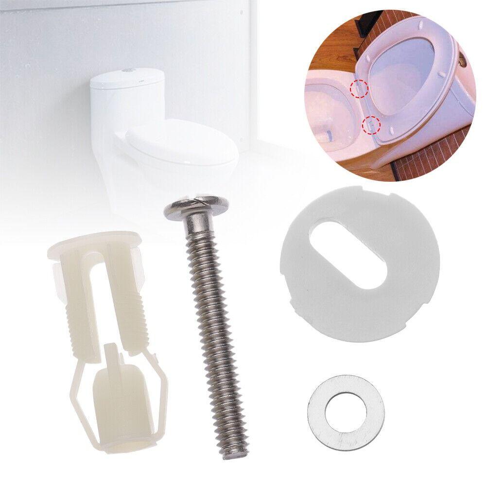 Nylon Metal Fixing Screws Bolts White Bathroom Nut New Toilet Cover Bolt Fittings  Toilet