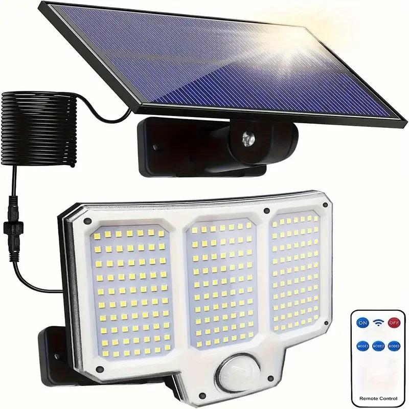 Частная модель, новый настенный светильник на солнечных батареях, сплит-тип, датчик человеческого тела, светодиодный водонепроницаемый светильник для двора, гаражный светильник