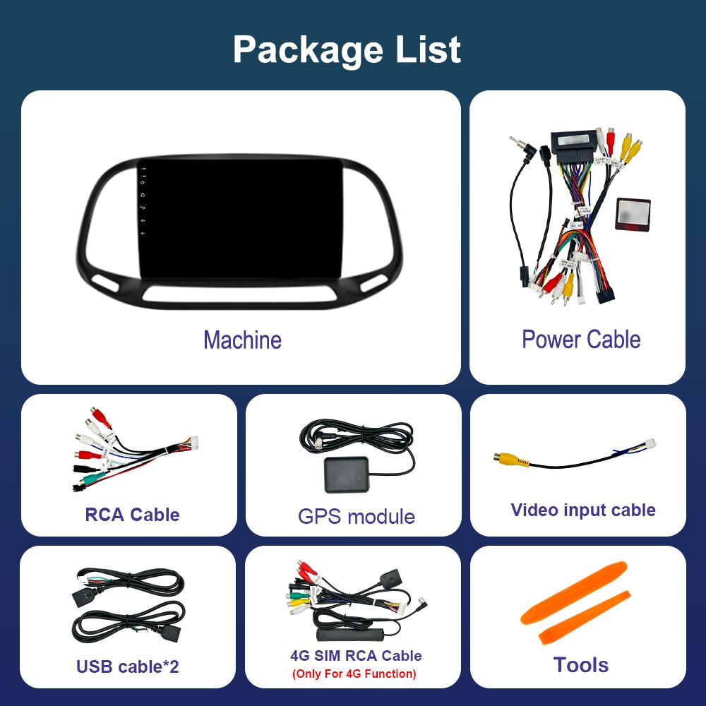 9-дюймовый автомобильный видео мультимедийный плеер Система Android GPS-навигация для Fiat Doblo 2015 - 2019 Carplay WiFi Сенсорный экран Bluetooth