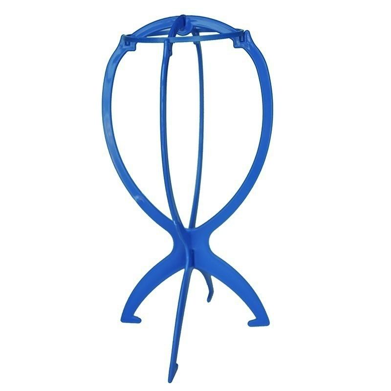 Plastic DIY Wig Stand Stable Portable Folding Stand Holder for Short Wig