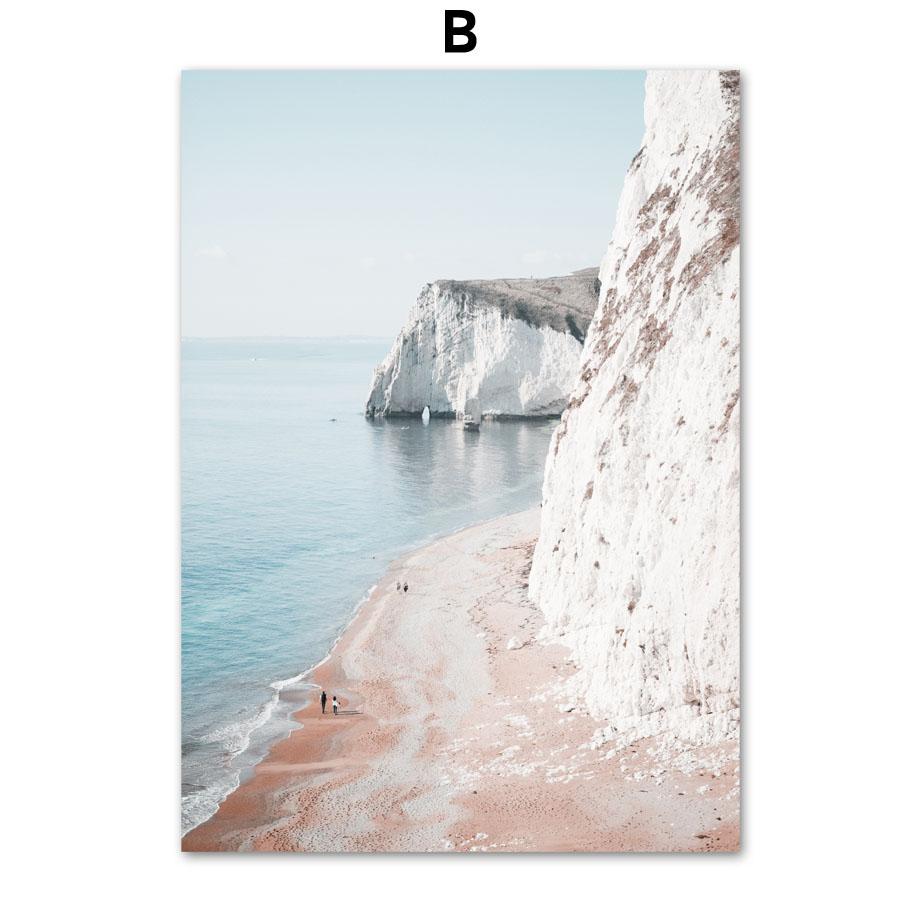 Морской пляж пальма доска для серфинга постеры и принты холст картины скандинавский пейзаж настенные художественные картины гостиная домашний декор