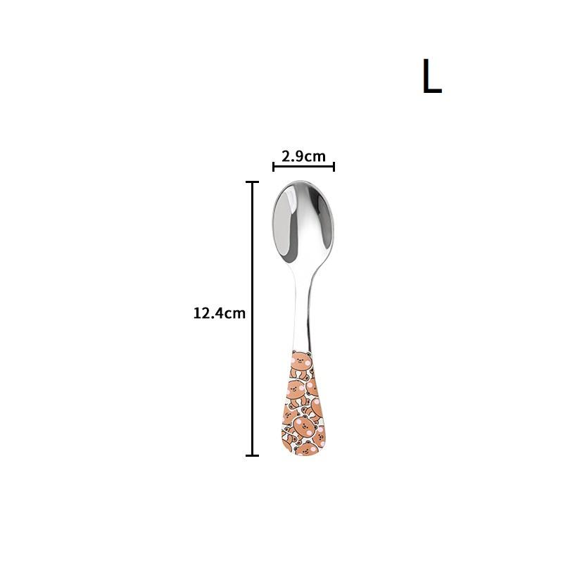 1/4 шт. Набор столовых приборов из нержавеющей стали, мультяшные животные, милая вилка, детская ложка, вилка, столовая посуда, детская посуда, подарок