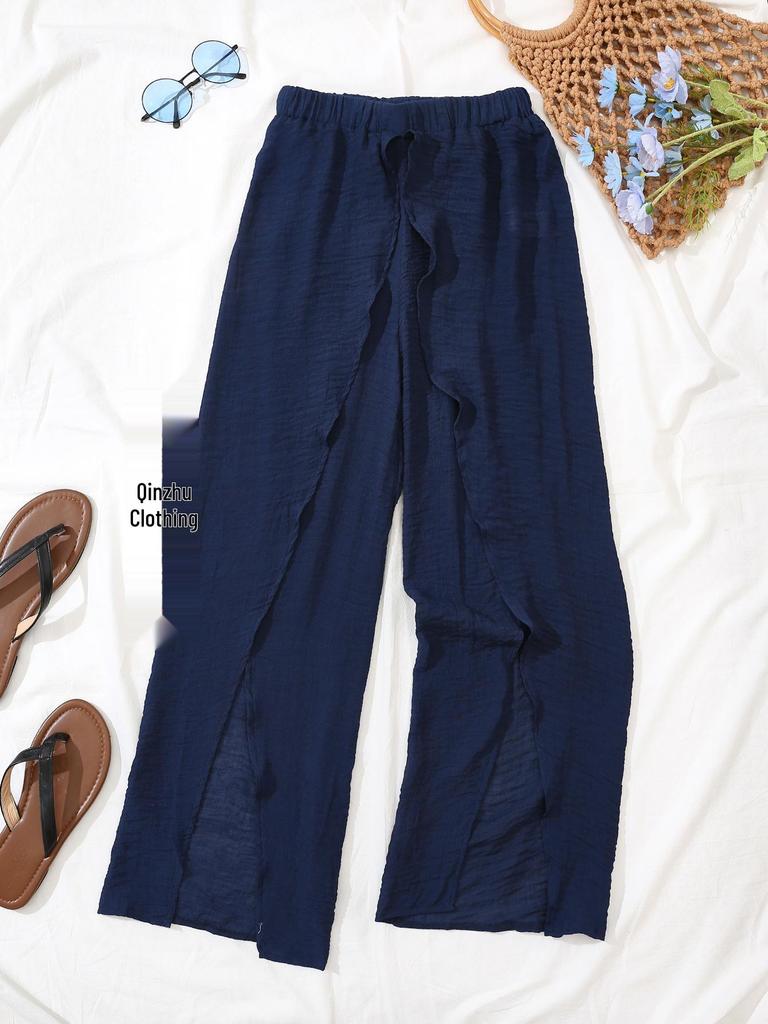 Chiffon Beach Cover-up: Versatile European & American Style Half Skirt for Sun Protection & Vacation