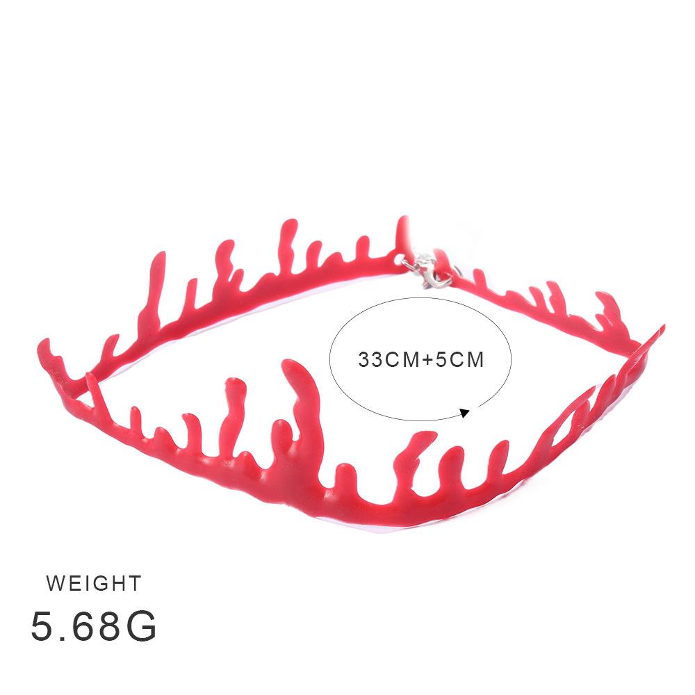 Горячее ожерелье на Хэллоуин с преувеличенной индивидуальностью, регулируемое ожерелье из смолы с подвеской в виде крови.