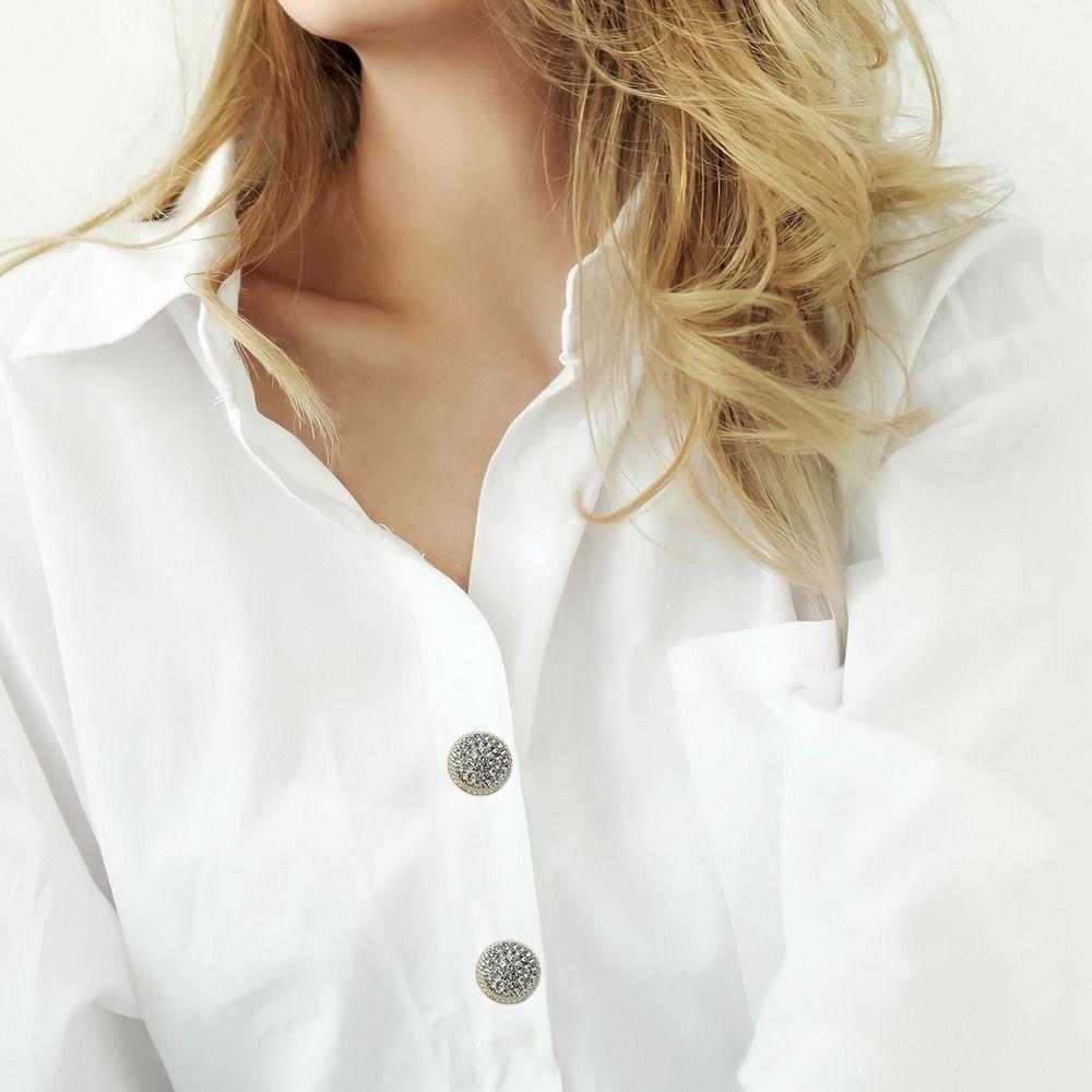 Fashion Clothing Decoration DIY Sewing Button Shirt Buttons Metal Rhinestone Buttons Needlework