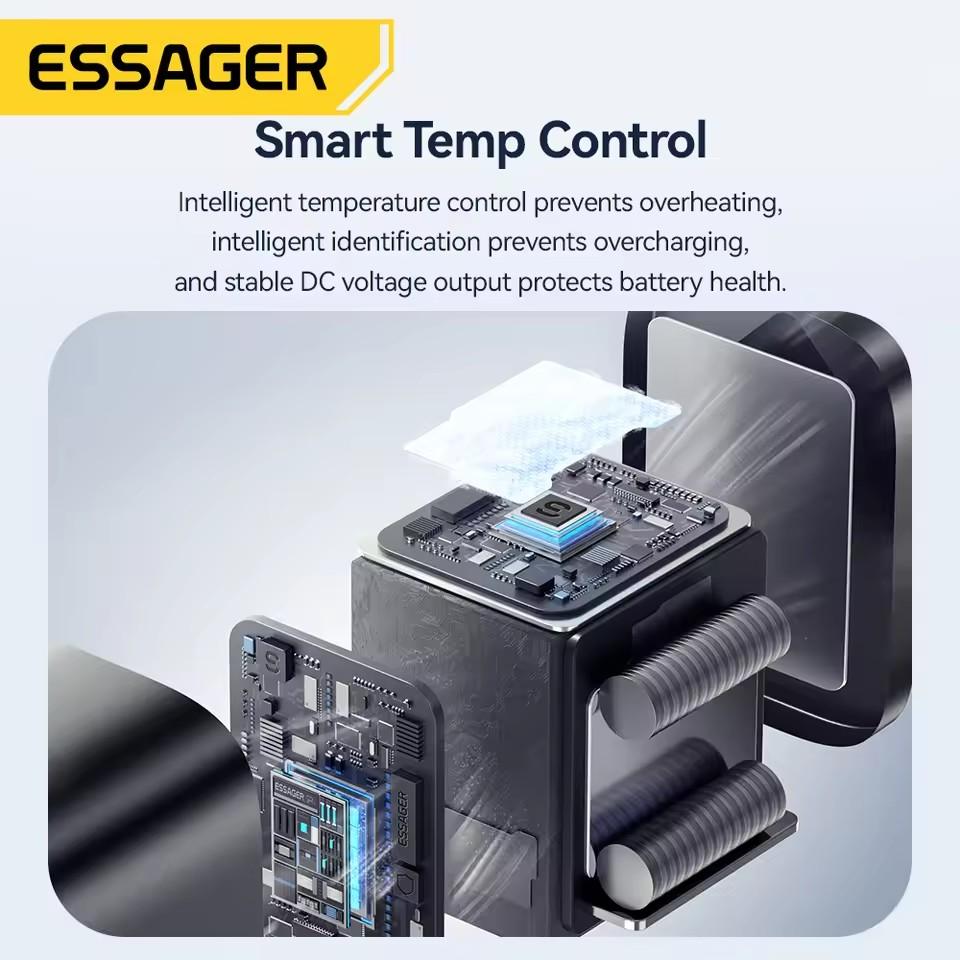 Essager Зарядное устройство USB A 45 Вт QC3.0 PD Быстрая зарядка Сетевое зарядное устройство Для Samsung Galaxy S24 S23 Xiaomi 15 iPad Vivo Быстрое зарядное устройство USB A