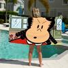 Мультяшное The L-Little Lulu S-Show Милое Полотенце Пляжное Полотенце Большого Размера Быстросохнущее Полотенце Впитывающее Мягкое Купальное Пляжные Полотенца для Мужчин Женщин