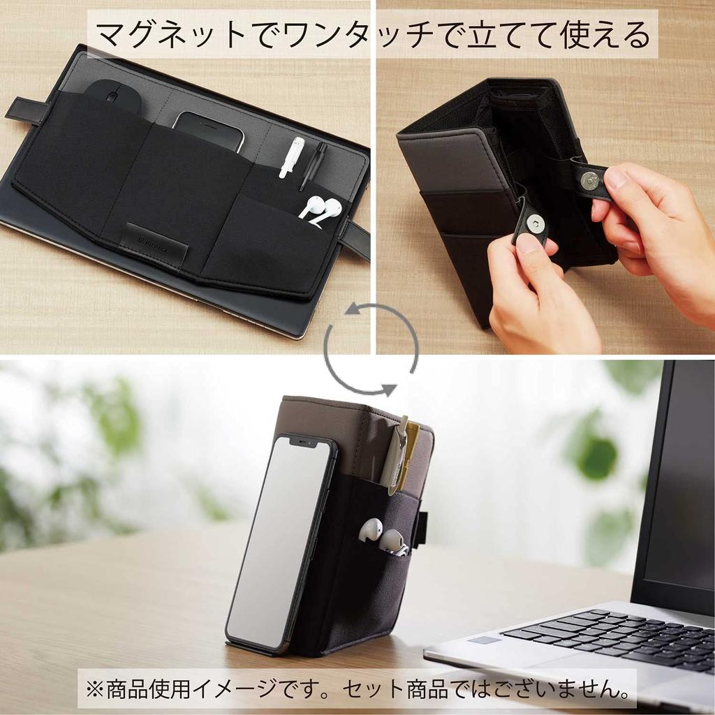 KOKUYO Тонкий органайзер для ручек для 13,3-дюймового ноутбука BIZRACK Черный x Черный AMEAM-BRGA10-3