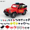 60 шт. X017 внедорожный пожарный патрульный автомобиль строительные блоки детские игрушки