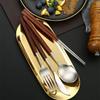 Minimalist Wooden Dinnerware Household Lunch Tableware Gift Dessert Spoon  Kitchen Accessories