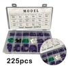 Repair O Type Ring Gaskets Automotive Car Hole Sealed Kit R22/R134a 18 Models 225pcs Set Air Conditioning UV Protection
