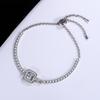 Women's PT950 Platinum Moissanite Bracelet with Square Clasp Design Light Luxury Elegant Temperament Jewelry Accessory