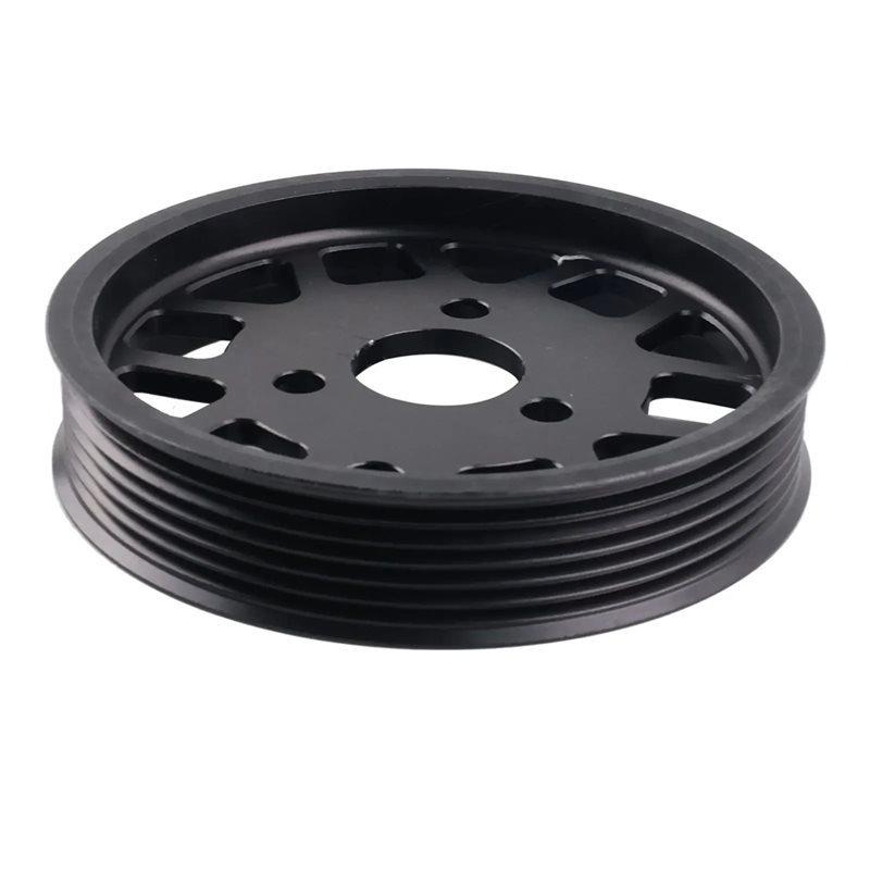 A77T-Premium For BMW M52TU M54 Engine Parts Black Anodized Aluminum Power Steering Pulley For BMW E46 E36 E39 E38 X5 E53 Z3