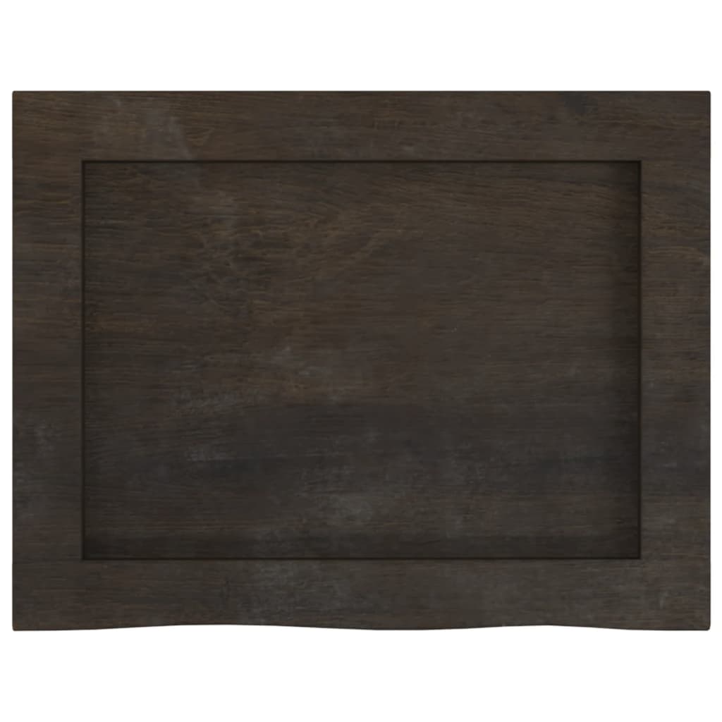 Washbasin Top in Dark Brown 40 x 30 x (2 4) cm Solid Wood Treated