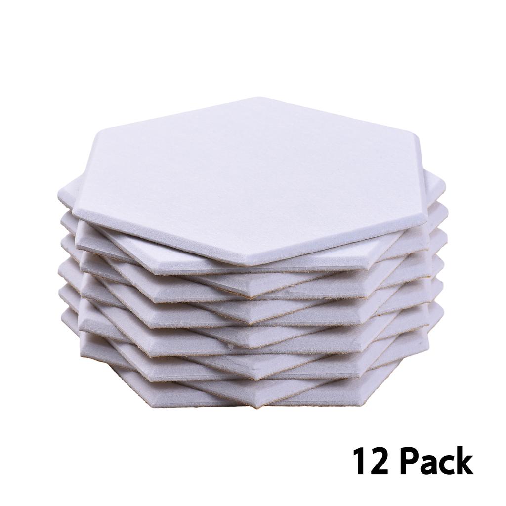 12 упаковок акустических панелей с шестигранной звукоизоляционной прокладкой для студии звукозаписи, офиса, дома 11,8 x 10,2 x