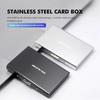 Car ID Bank Card Business Card Stainless Steel Storage Case For Mercedes Benz AMG A B C E S G Class A180 CLK CLA GLE GLC W212