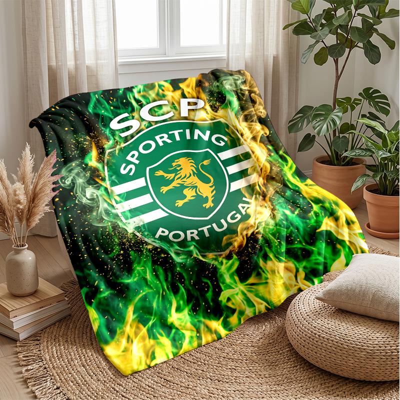 Sporting CP FC Soft Flannel Fleece Blanket Lightweight Cozy Warm Throw Blanket For Sofa Bed Home Decor