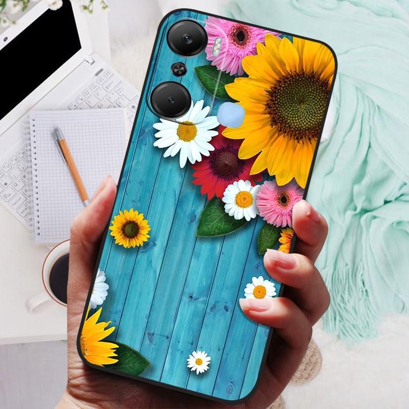 Для чехла Infinix Hot 12 Pro Черная крышка Лев Волк Силиконовые Мягкие Задние Чехлы Для Infinix Hot 12i Hot12 Pro / Hot 20 5G Чехол-накладка