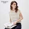 Женская свободная футболка Komong Boca с ажурной вязкой, весна-лето 2026