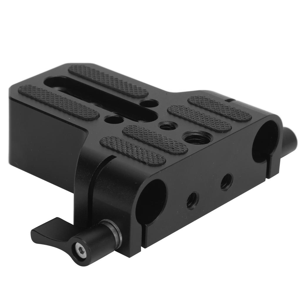 Multipurpose Camera Base Plate with 15mm Rod Rail Clamp for DSLR Camera Rig Support System