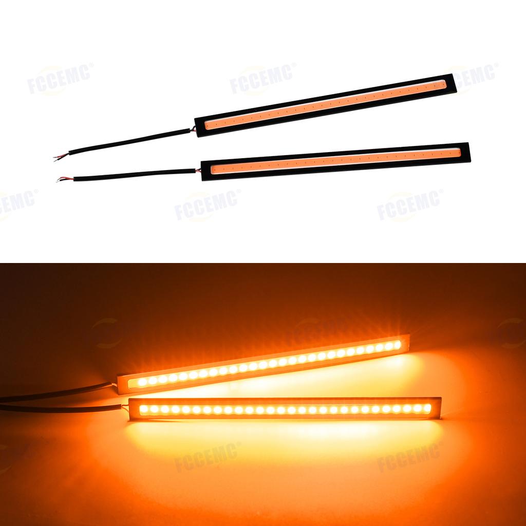 2pcs 12V COB DRL 17cm LED 6000K Waterproof Daytime Running Light Car COB Fog Lamp Auto Strip Light Car Styling Led DRL Lamp