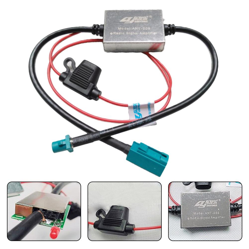 ANT-208 Усилитель сигнала FM 88-108 МГц 12 В Антипомеховая автомобильная металлическая антенна Универсальный усилитель сигнала радио для VW BMW