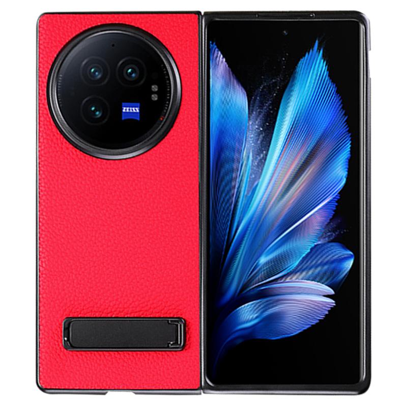 Для vivo X Fold3 Pro Чехол для мобильного телефона Противоударный PC+PU кожа Скрытая подставка Чехол