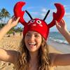 Funny Look Lobster Costume Hat Big Claw Lobster Headgear Versatile Photo Prop Headwear  Halloween