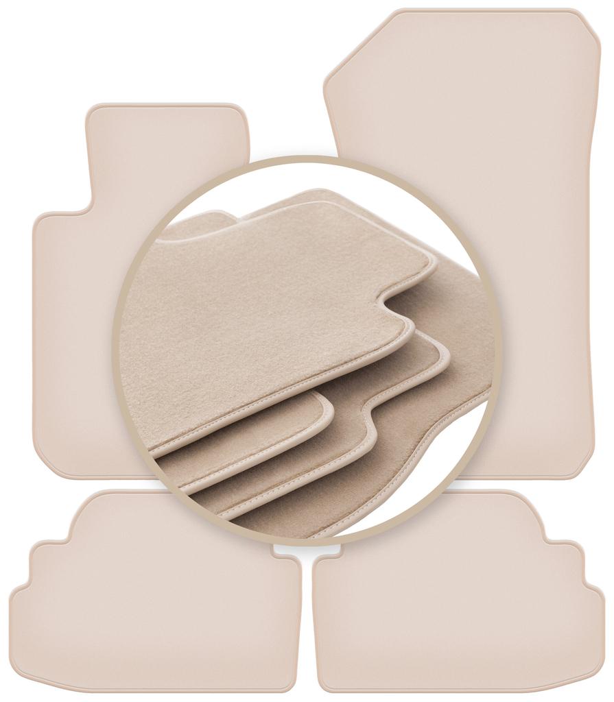 PREMIUM beige floor mats for: BMW 1 E82 coupe 2004-2011